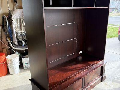 Large Solid Wood TV Entertainment Armoire