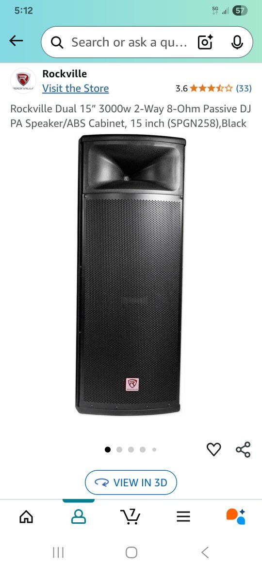 Dual 15" 3000w 8-Ohm Passive Speaker DJ