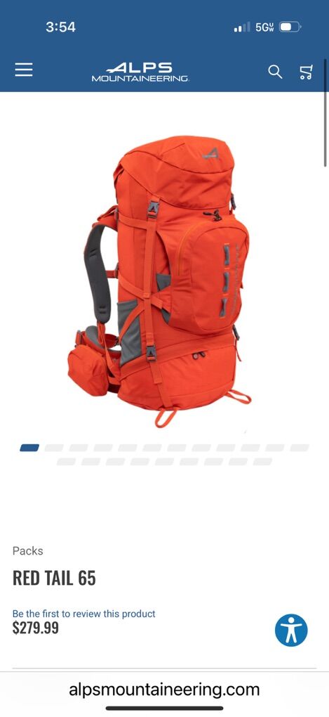 Mens Alps Mountaineering Red Tail 65 Backpack