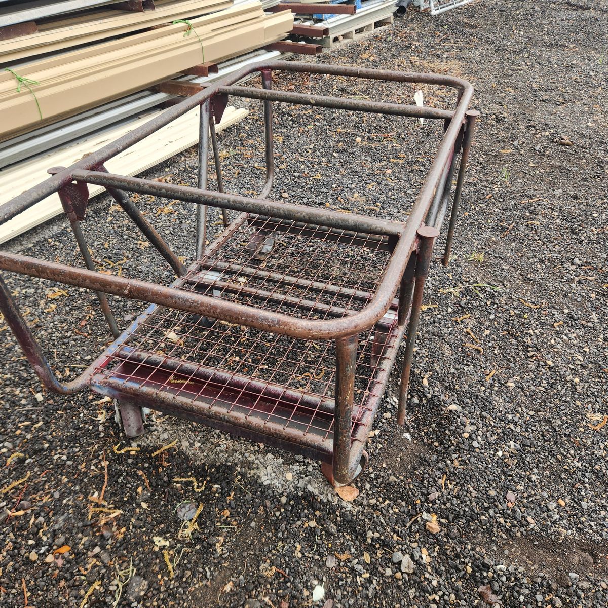 Heavy Duty Steel Utility Cart w/ Wire Shelves