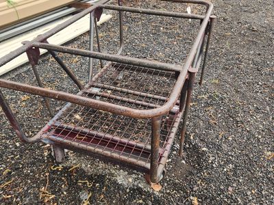 Heavy Duty Steel Utility Cart w/ Wire Shelves