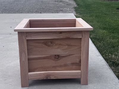 Handmade cedar Planter Box - Solid Wood Cedar Tones - Perfect for Indoor/Outdoor Plants