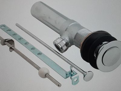 Symmons Brass Pop-Up Drain Set with Overflow for Bathroom Sink - Polished Chrome Finish - Model # RL-154 - New