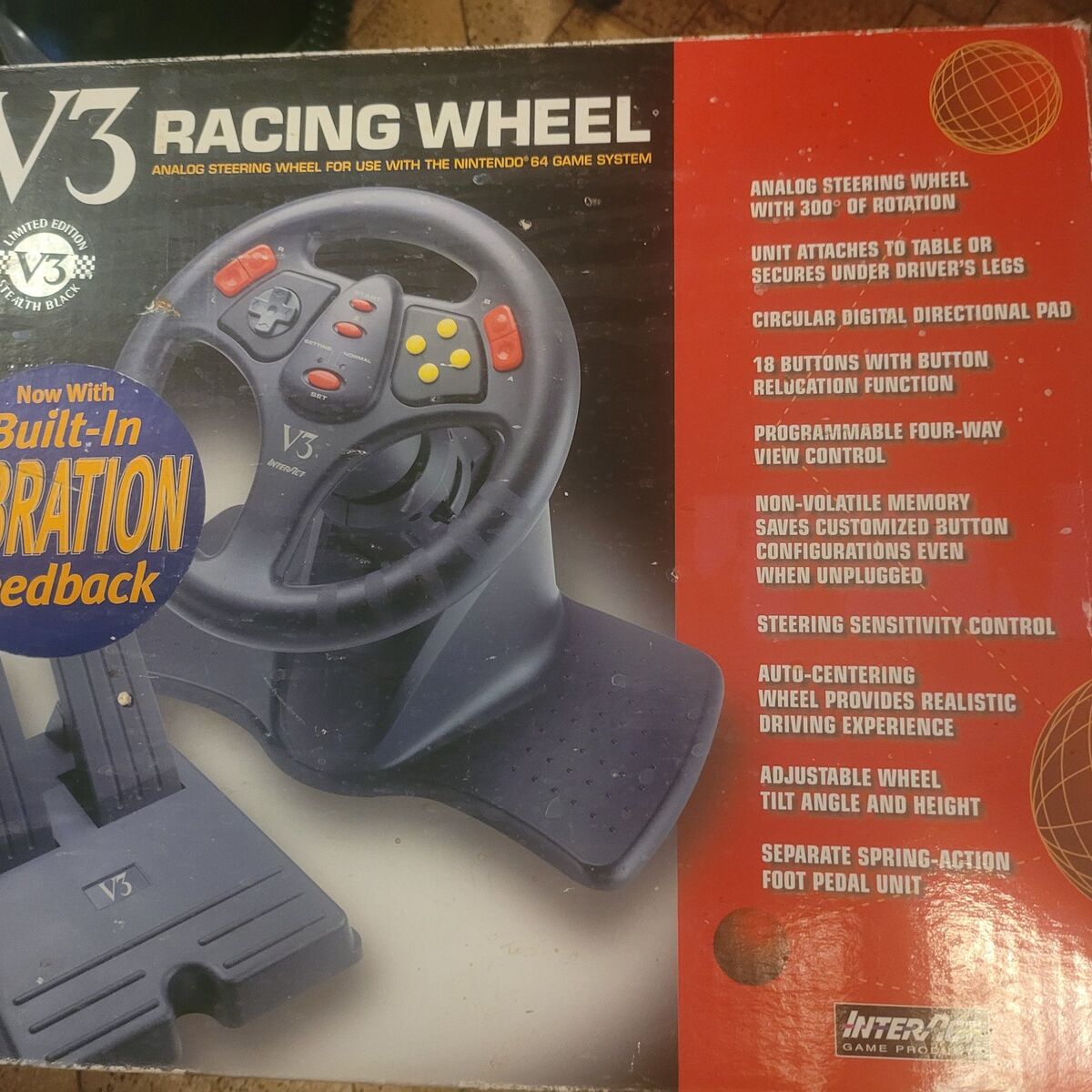 V3 Steering Wheel for the Nintendo 64 system