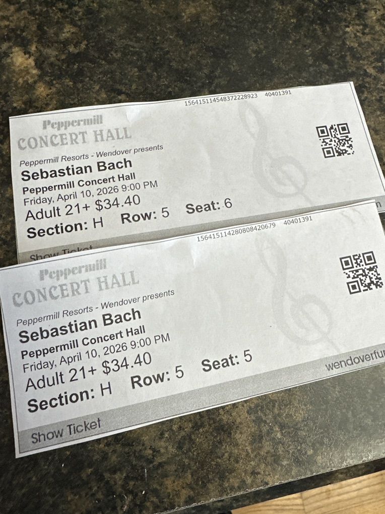 Sebastian Bach Comcert Tickets