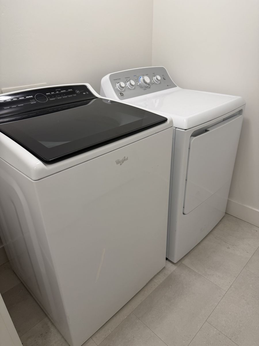 Whirlpool Washer & GE Dryer