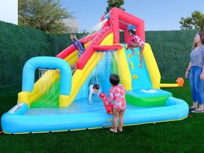 My 1st Water Slide Splash and Slide with Tunnel and Water Arch