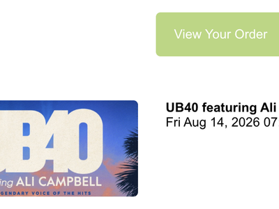 2 x UB40 tix for sale Fri 8/14
