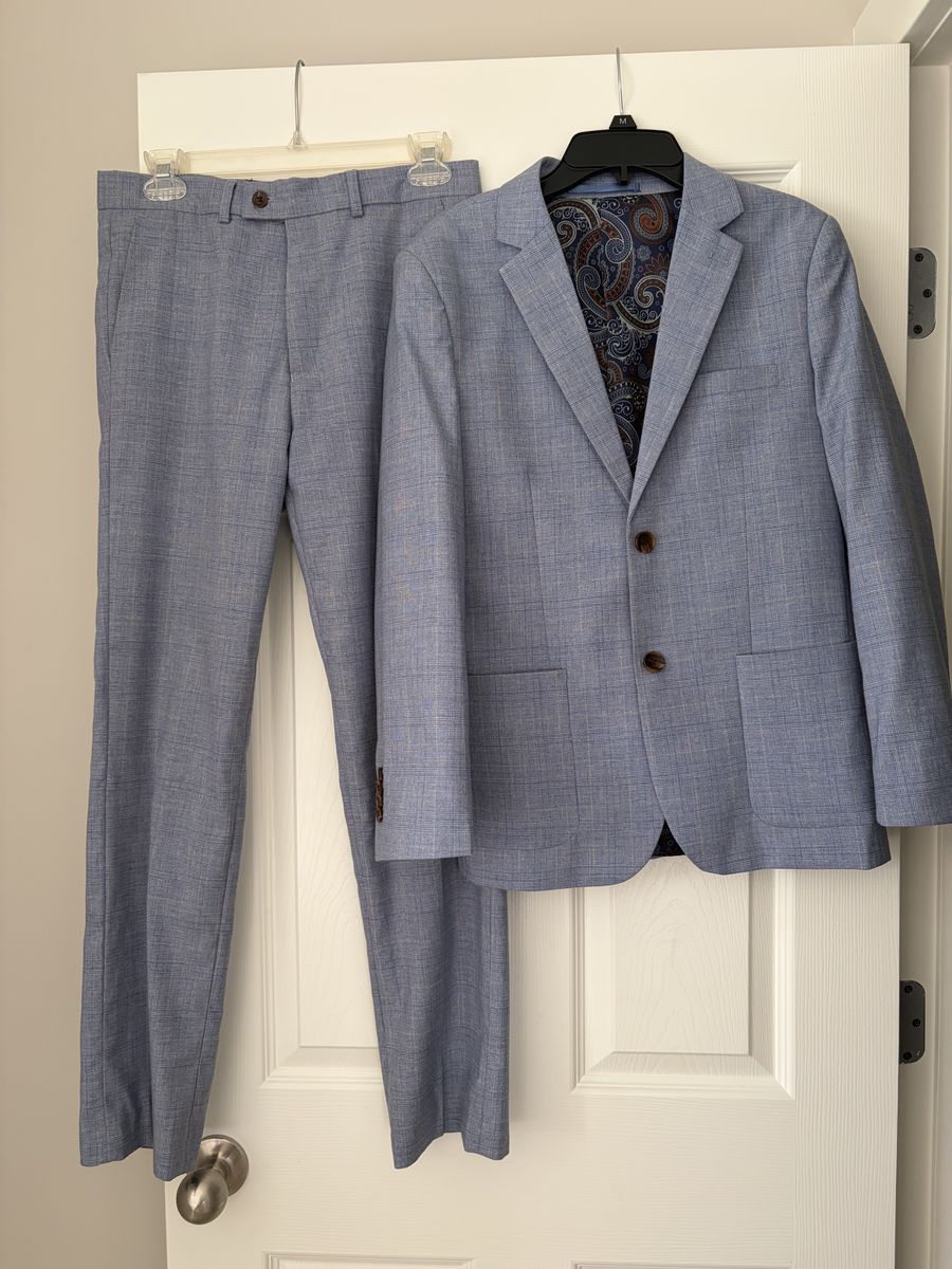 Boys Light Blue Suit Size 16
