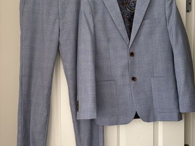 Boys Light Blue Suit Size 16