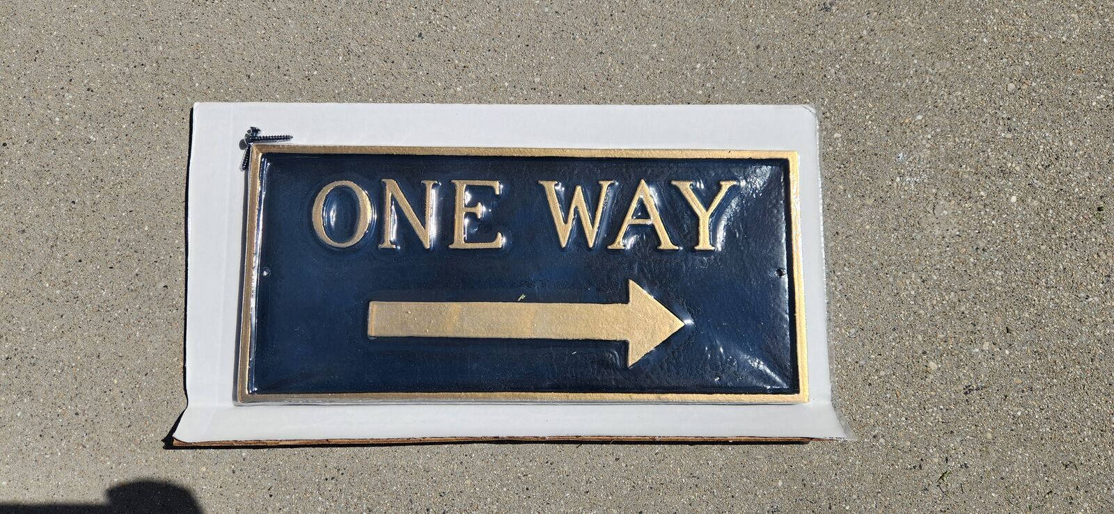 7" x 15" Metal One Way Sign w/ Mounting Screws