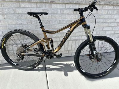 2014 Giant Trance SX Mountain Bike - medium frame, Gold/Black