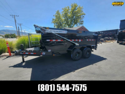 2026 PJ Trailers 7X14 DT1 Telescopic 4' Side with Auto Tarp Dump Trailer