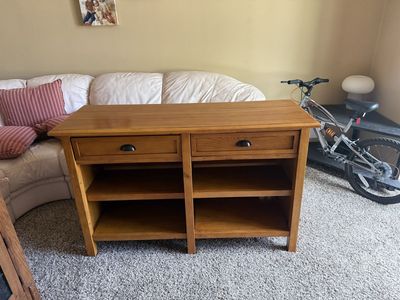 Very nice solid wood console table, great condition.