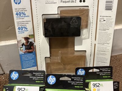 HP Ink 2 black, 1 yellow, 1 blue
