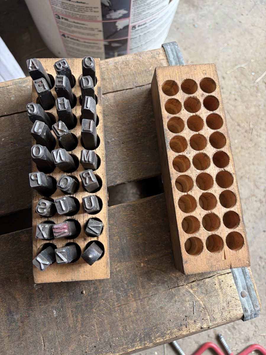 Young bros 1/4 steel letter stamps