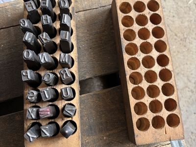 Young bros 1/4 steel letter stamps