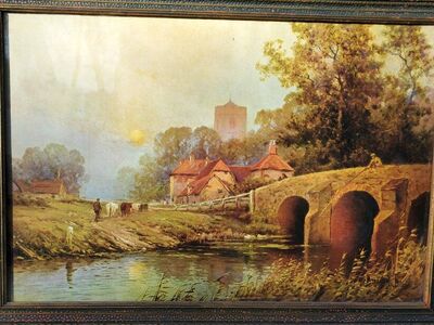 PENDING Vintage Framed Print 'A Highland Valley'