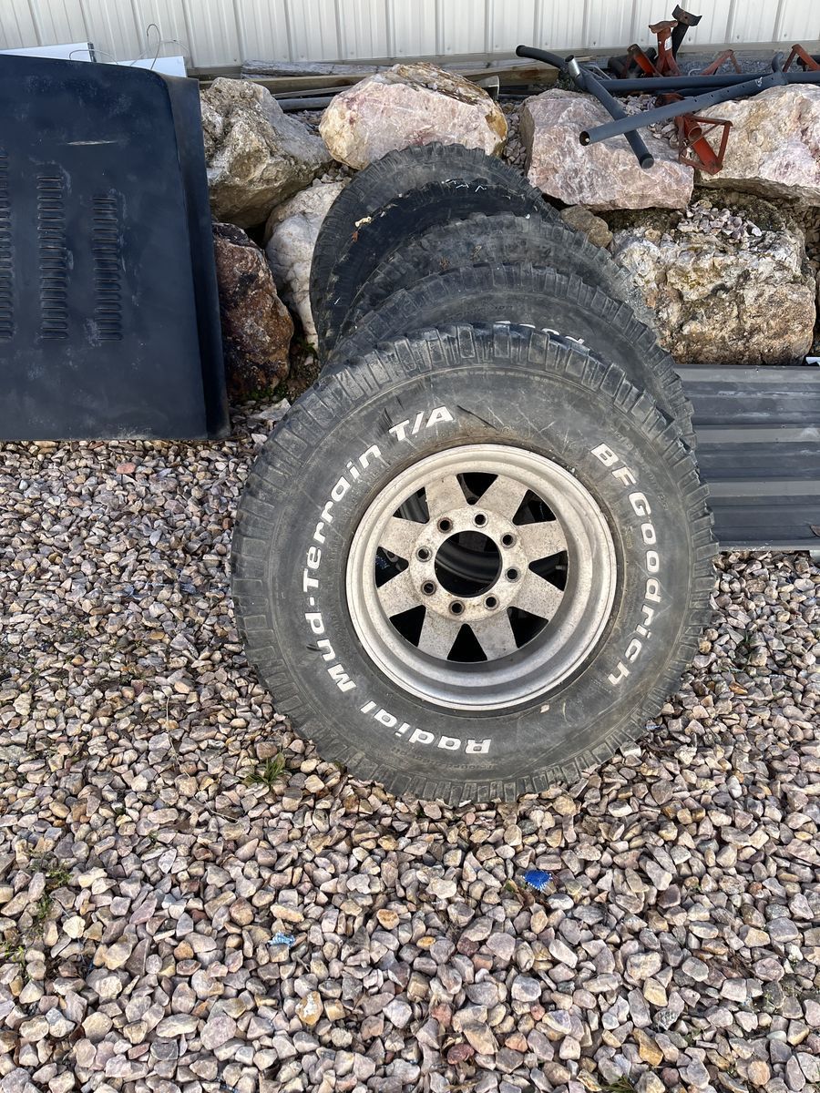 5 tires and rims for Chevy 3/4 ton