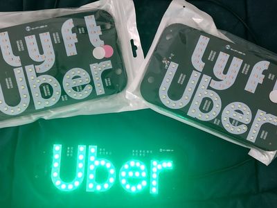 Generic LED Light Panel for Rideshare Drivers - Dual Color USB Lyft/Uber Sign (Pink & White)