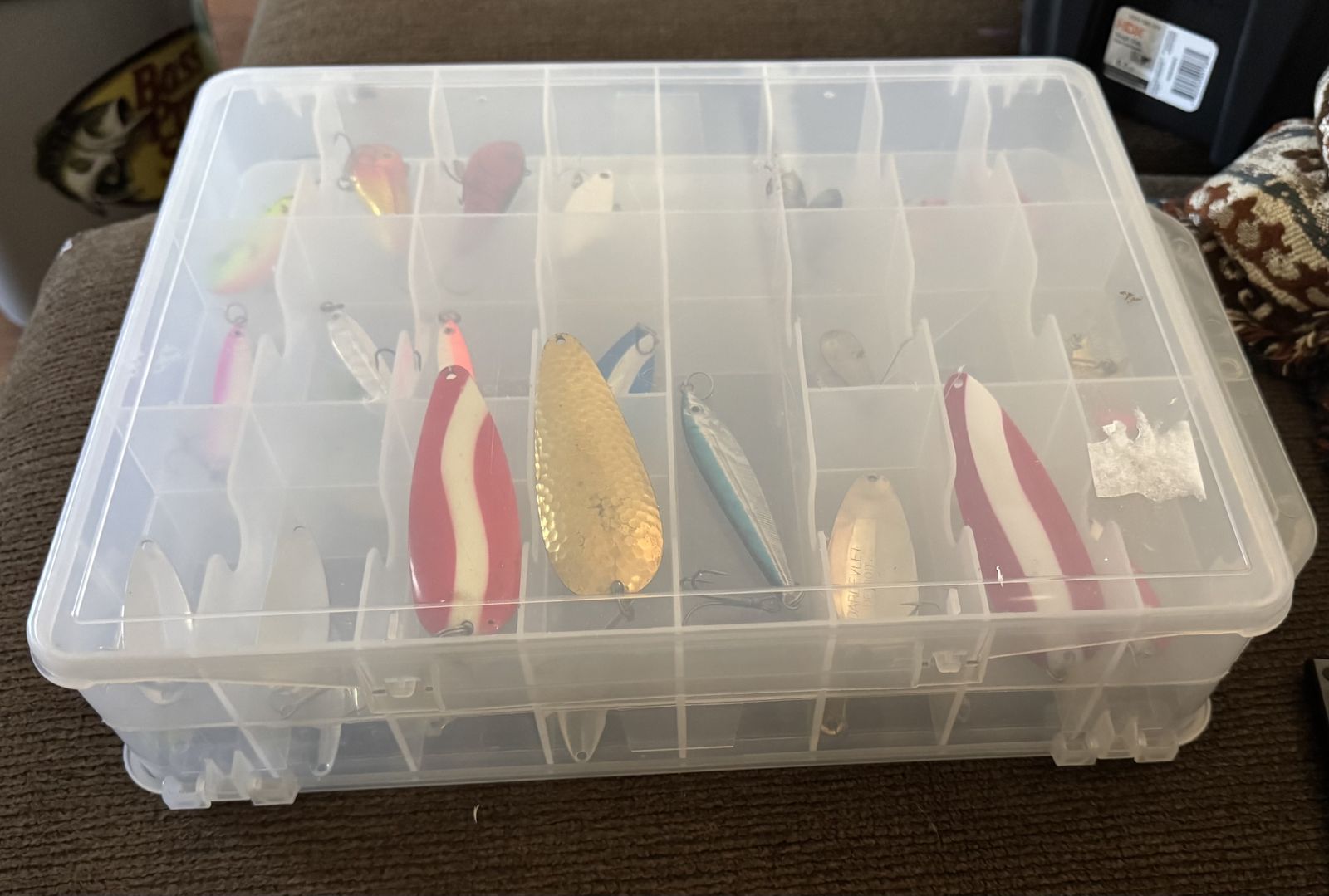 Fishing Double Sided Box Of Spoons And More