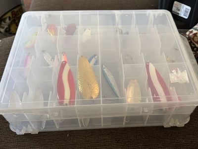 Fishing Double Sided Box Of Spoons And More