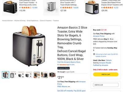 Amazon Basics 2-slice toaster