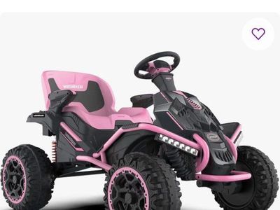 NEW- WEEONEKIDS 24V Ride-On Toy - Pink Electric Go-Kart for Kids with Bluetooth & Adjustable Seat