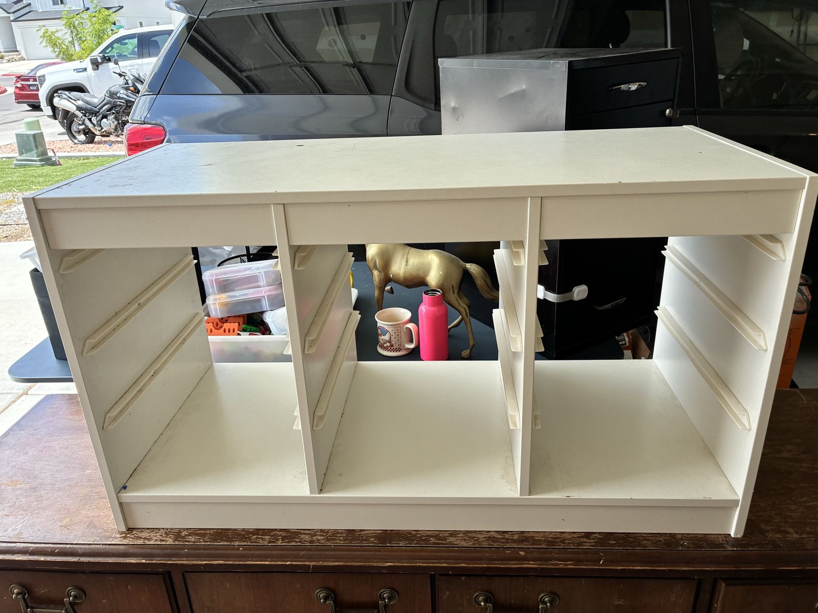 White 3-Compartment Storage Cube Shelf Unit, Multi-purpose Organizer