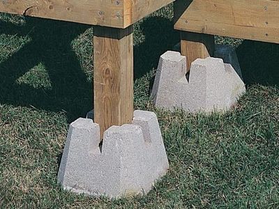 SAVE 50%! Reclaimed Concrete Deck Blocks - 11"x11" Base - 8" High - Lumber/Post Slots - Multiple Applications - Good Used Shape