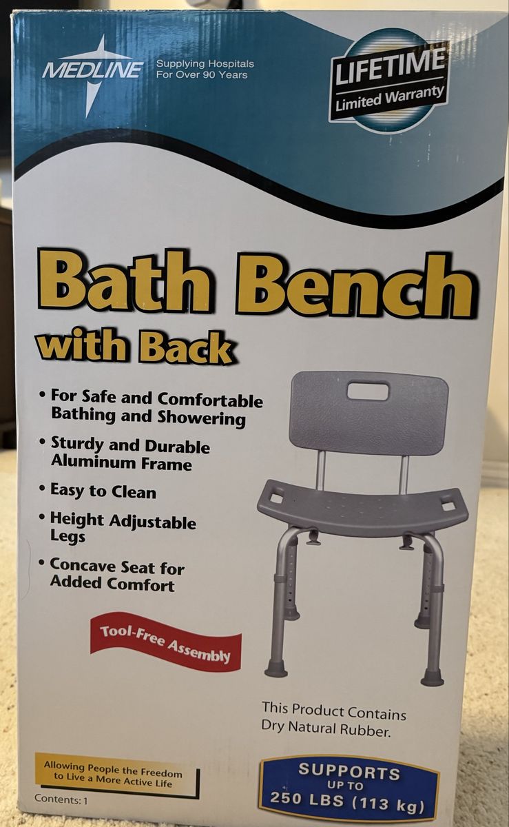 Bath Bench with Back