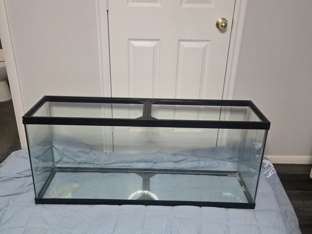 Aqueon Size 55 Glass Aquarium - Black Trim, 48.25"L x 12.75"W x 21"H Fish Tank