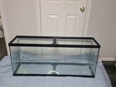 Aqueon Size 55 Glass Aquarium - Black Trim, 48.25"L x 12.75"W x 21"H Fish Tank