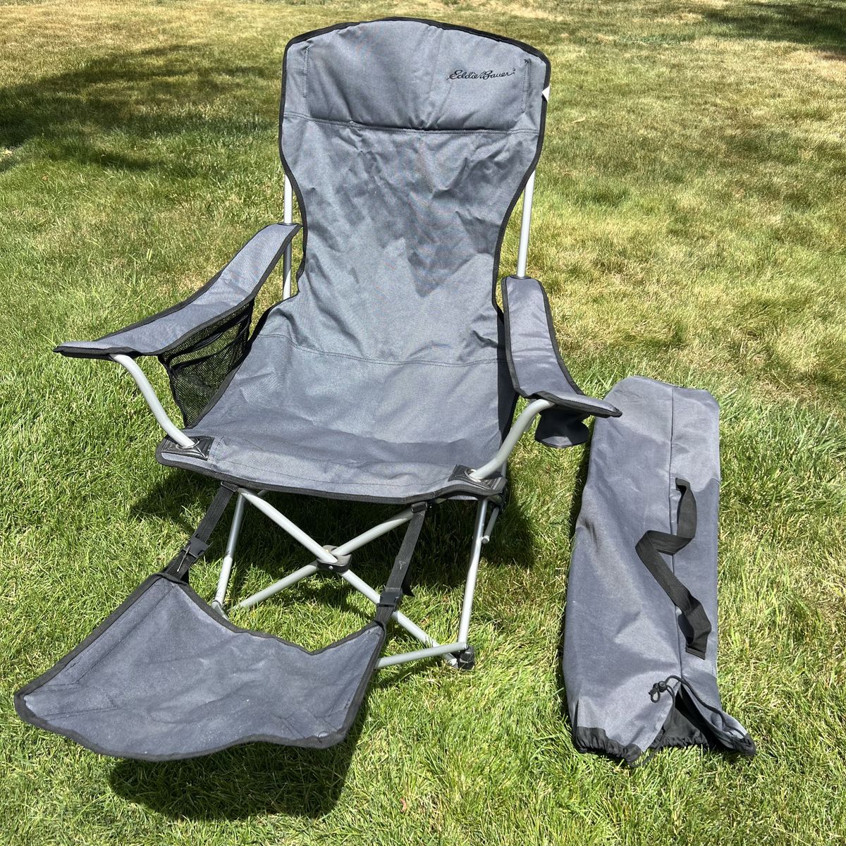 Camping chair with leg rest. Top quality.