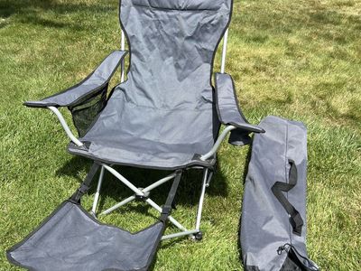 Camping chair with leg rest. Top quality.