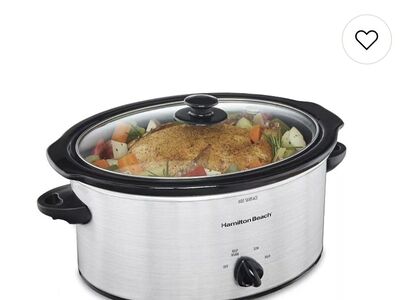 New Hamilton Beach 5-qt. Oval Slow Cooker Free Del