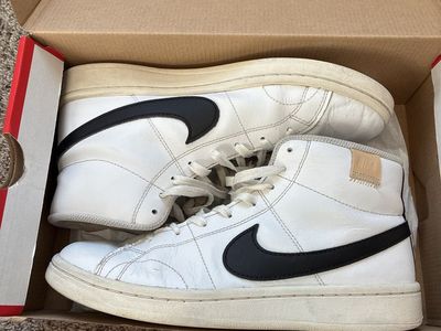 Nike Court Legacy Mid White Black Men's Sneakers Shoes Size 8.5 with Box