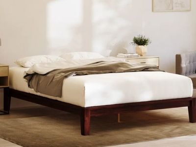 *PRICE IS FIRM- READ AD* Nectar Resident King Bamboo Bed Frame Dark Walnut
