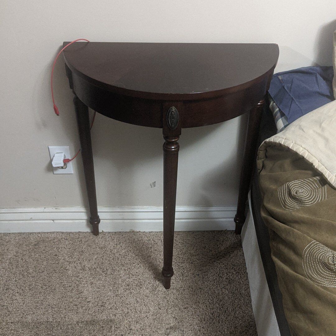 half round side table