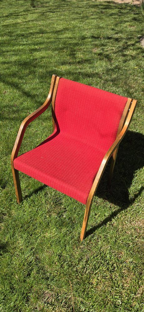 Vintage Weber State College Red Upholstered chair