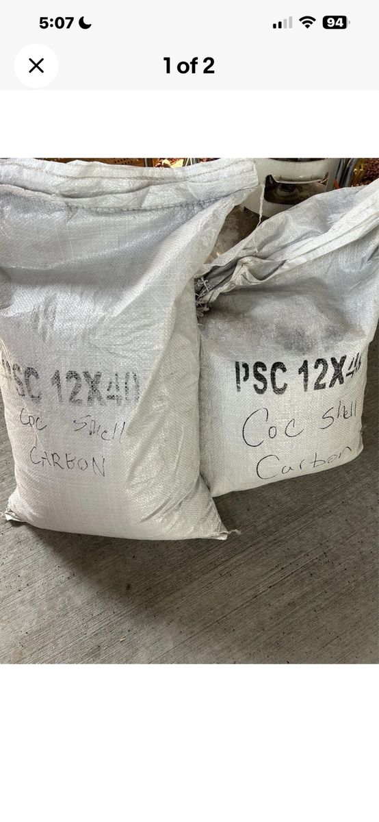 49 Lbs Of PSC Activated Coconut Shell Carbon Mesh Size 12x40