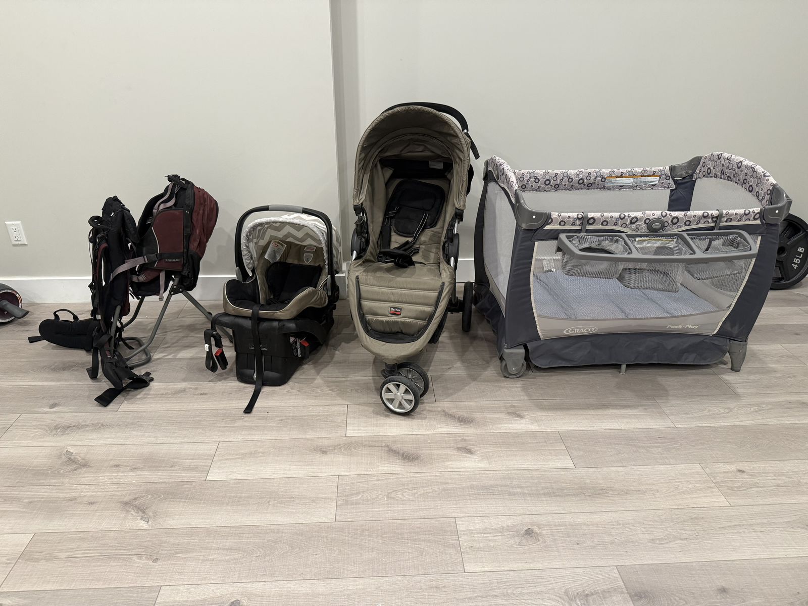 Stroller, Car Seat, Play Pen, Carrier.