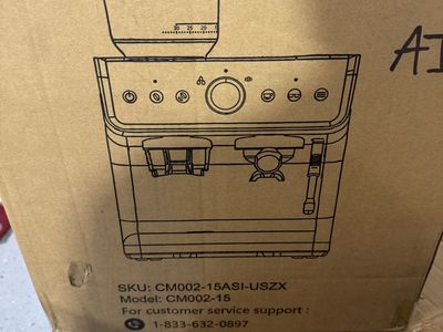 EUHOMY Espresso Machine with Built-in Bean Grinder - Model CM002-15