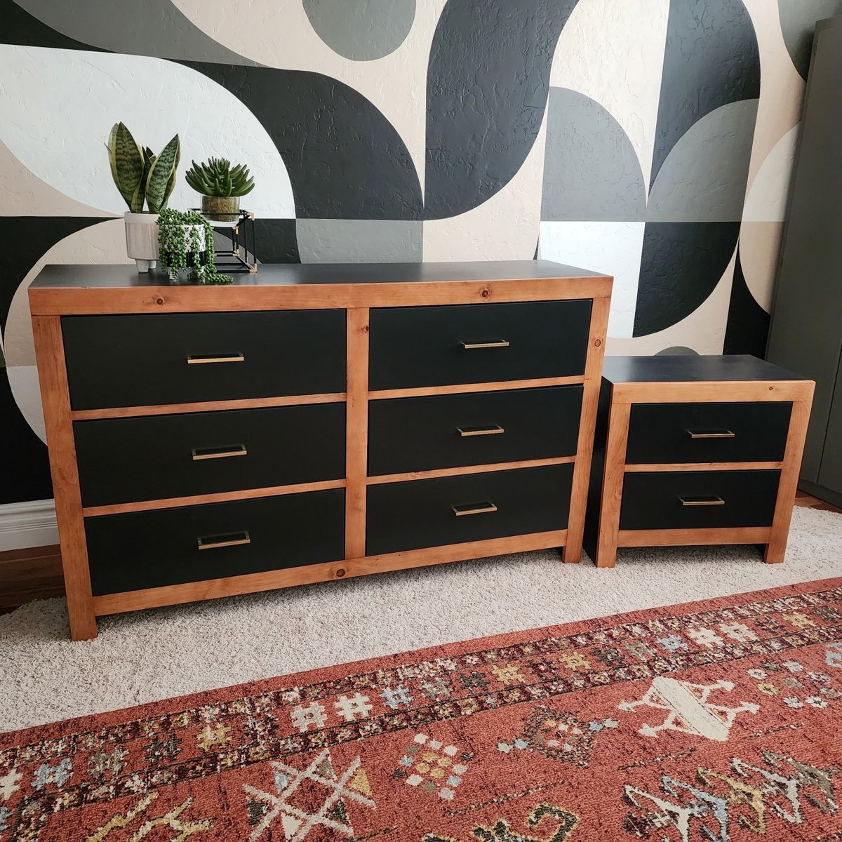 Amazing Black Modern Dresser Set