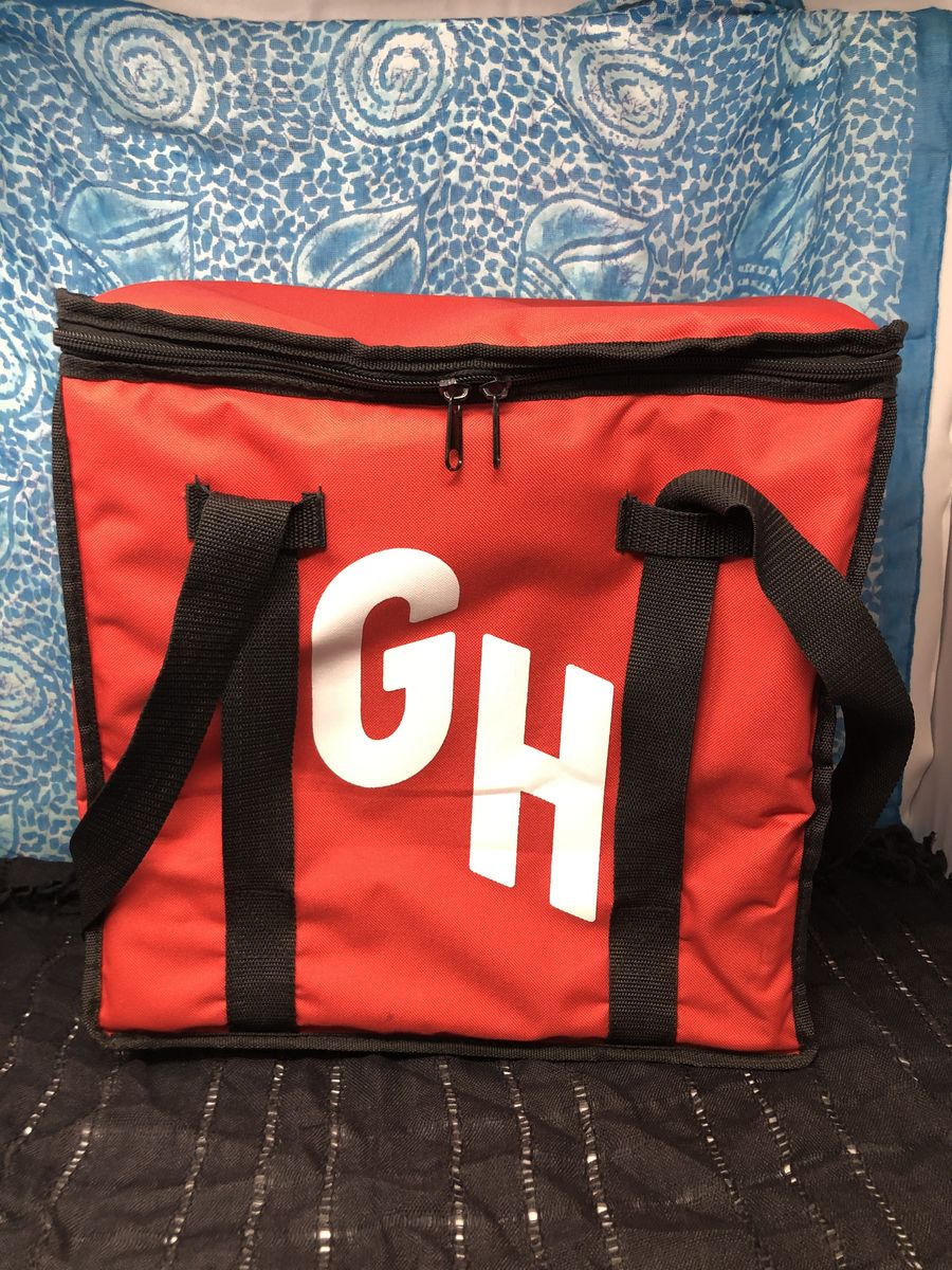 Grubhub XL Insulated Delivery Bag – Red – 19" x 19" x 10"