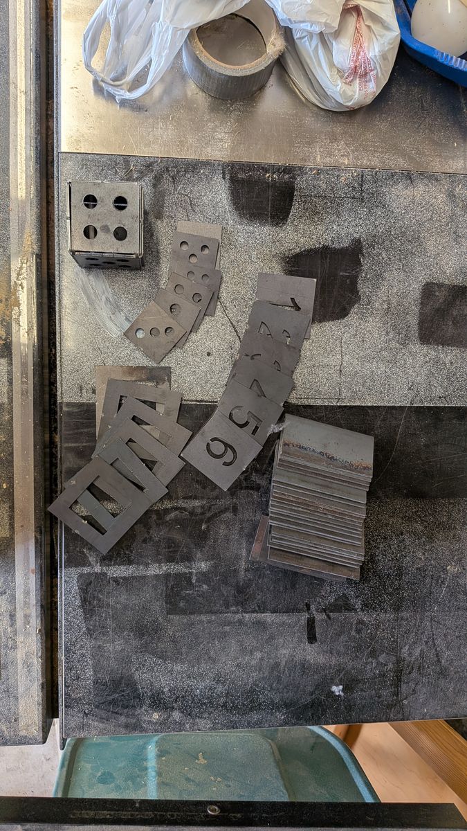 Welding practice cubes, coupons, and random metal cutoffs