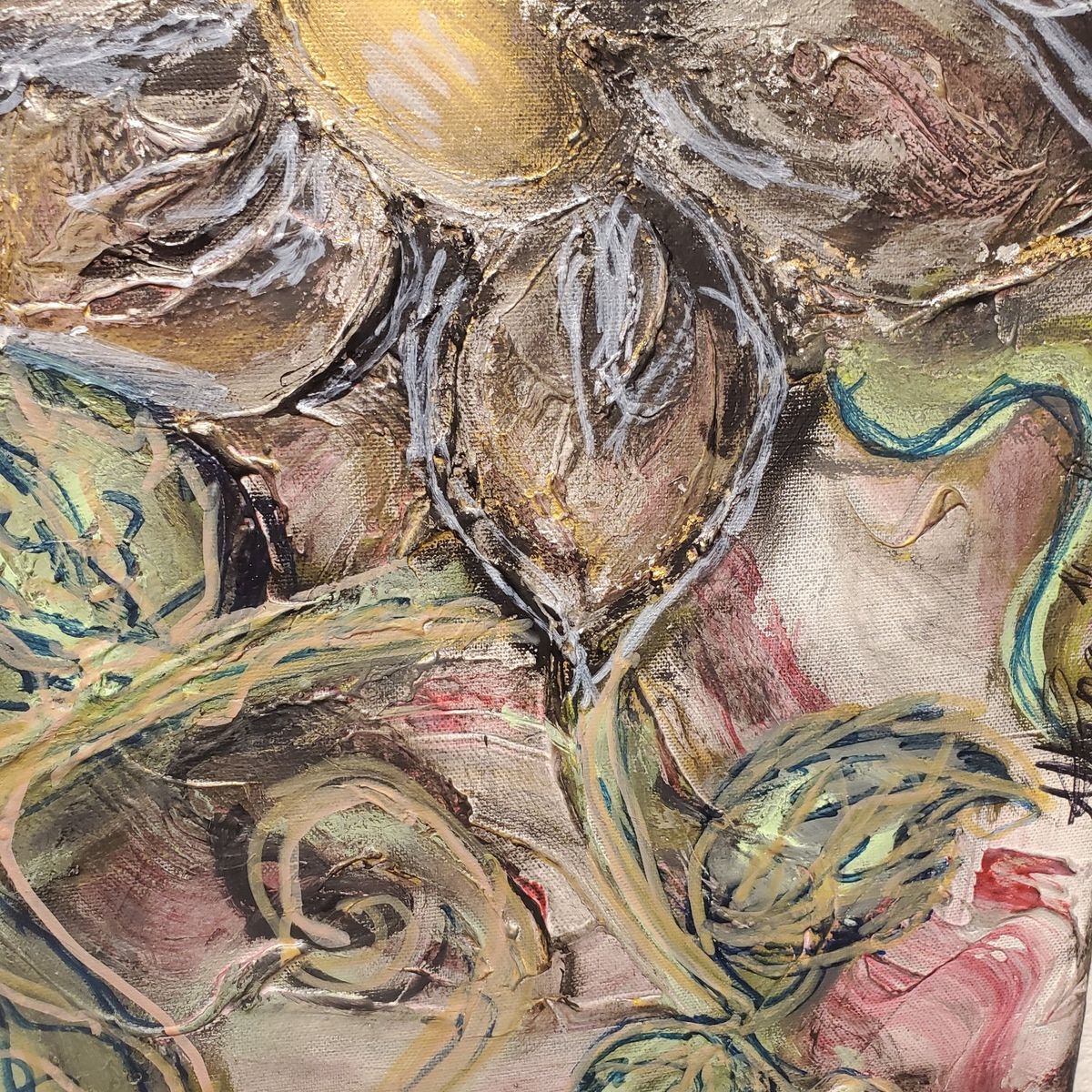 Handpainted Canvas Wall Art; Like New