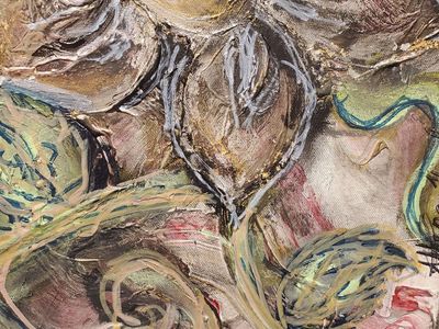 Handpainted Canvas Wall Art; Like New