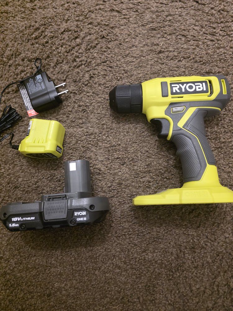New Ryobi ONE+ 18V Cordless 3/8 in. Drill/Driver Kit with Battery and Charger