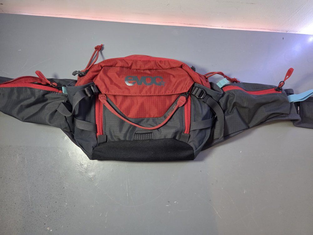 EVOC Hip Pack Pro Mountain Bike Waist Bag - Red / Gray